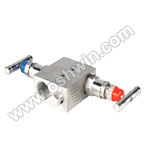 ASTM A351 CF8 304 2 Way Manifold Valves,R2,Type 3