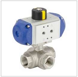 ASTM A217 Grade WC6 3 Way Electric Ball Valve