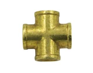 Brass NPTF Female Cross