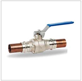 Dzr Brass Cw602n Uni En12165 Ball Valve Pn16 Full Way Short Neck Press Fitting Ends