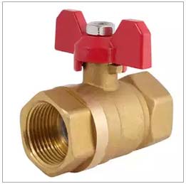 BSI Gas Approved Brass Ball Valve Butterfly Handle