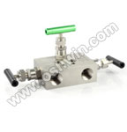 SS304/ 316L Instrument 3 Way Valve Manifolds With Flange Outlet