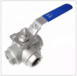 L port SS304 Stainless Steel Body 3 Way Ball Valve