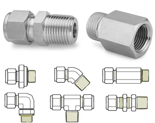 Monel 400 Tube to Male Pipe Thread