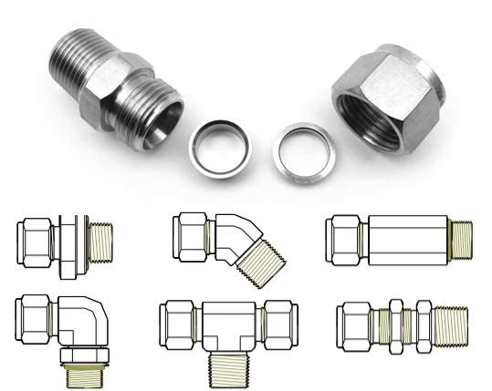 Titanium Tube to Male Pipe Thread